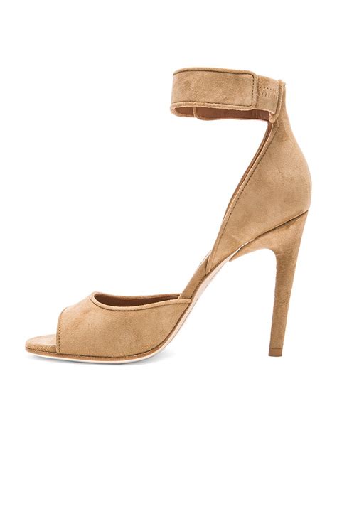 givenchy shark lock suede sandals